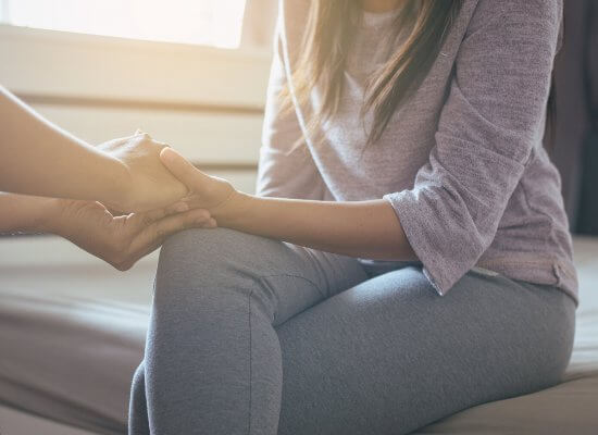 Image of one person supporting another by holding their hands. You don't have to continue suffering for narcissistic abuse with trauma therapy in New Jersey. We can provide EMDR therapy for a trauma therapist in Scotch Plains NJ 07091. Call today!
