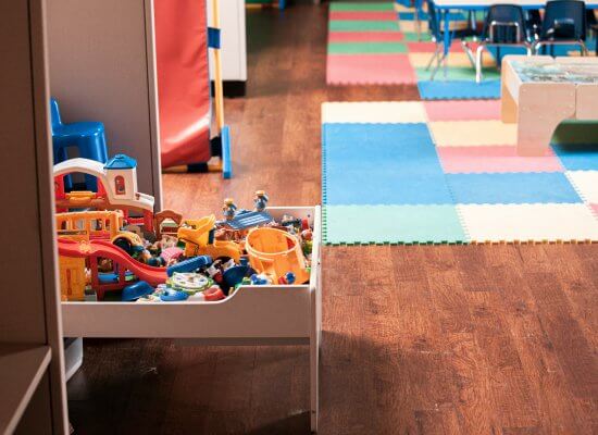 A designated play space with colorful mats and a variety of toys to help encourage practical and purposeful play for treating childhood anxiety. Look for a play therapist in Branchburg or Scotch Plains, NJ today!