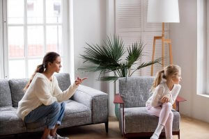 A mother points at their child as the kid faces away with an angry expression. Learn more about child therapy in New Jersey and how an anixety therapist in Branchburg, NJ can help address behavior issues. Search for a child therapist in Scotch Plains, NJ for support today.
